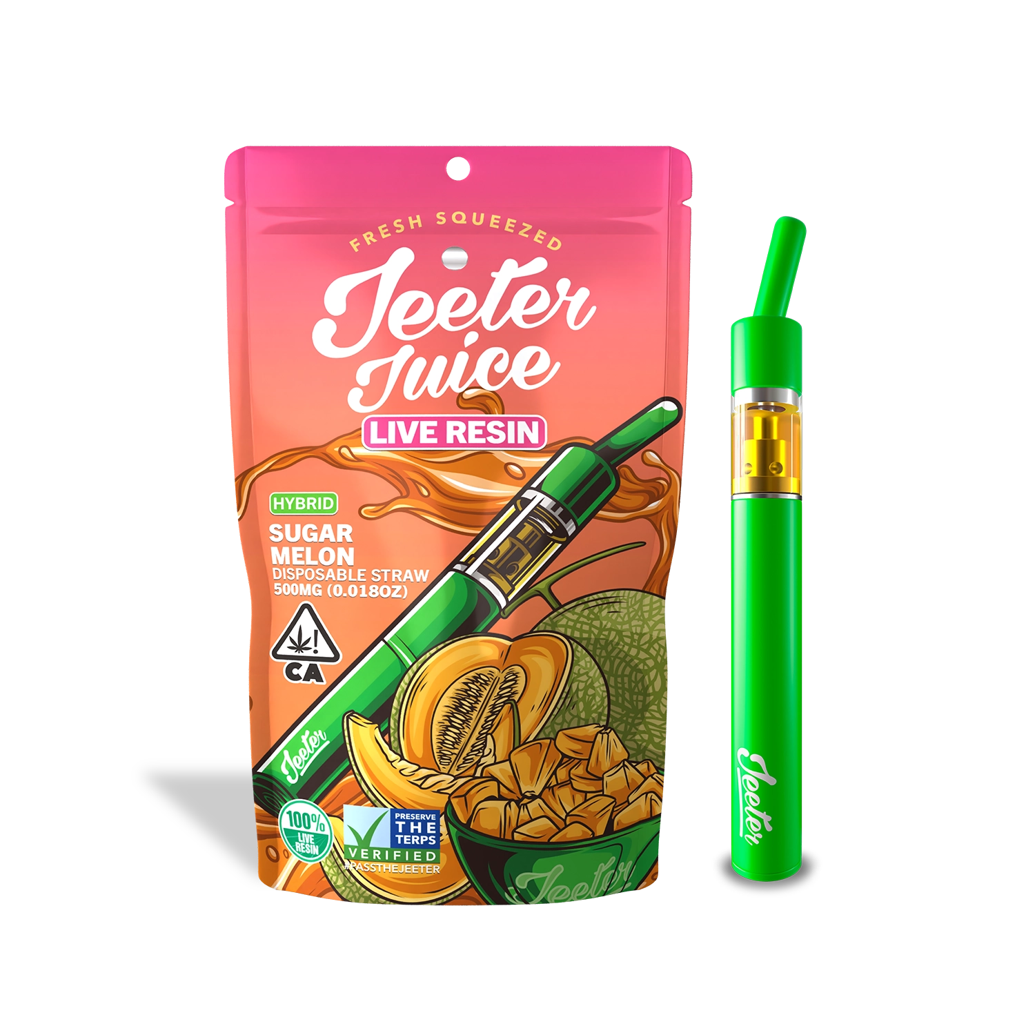 Caneta THC Jeeter Juice Sugar Melon | Híbrido | 92%
