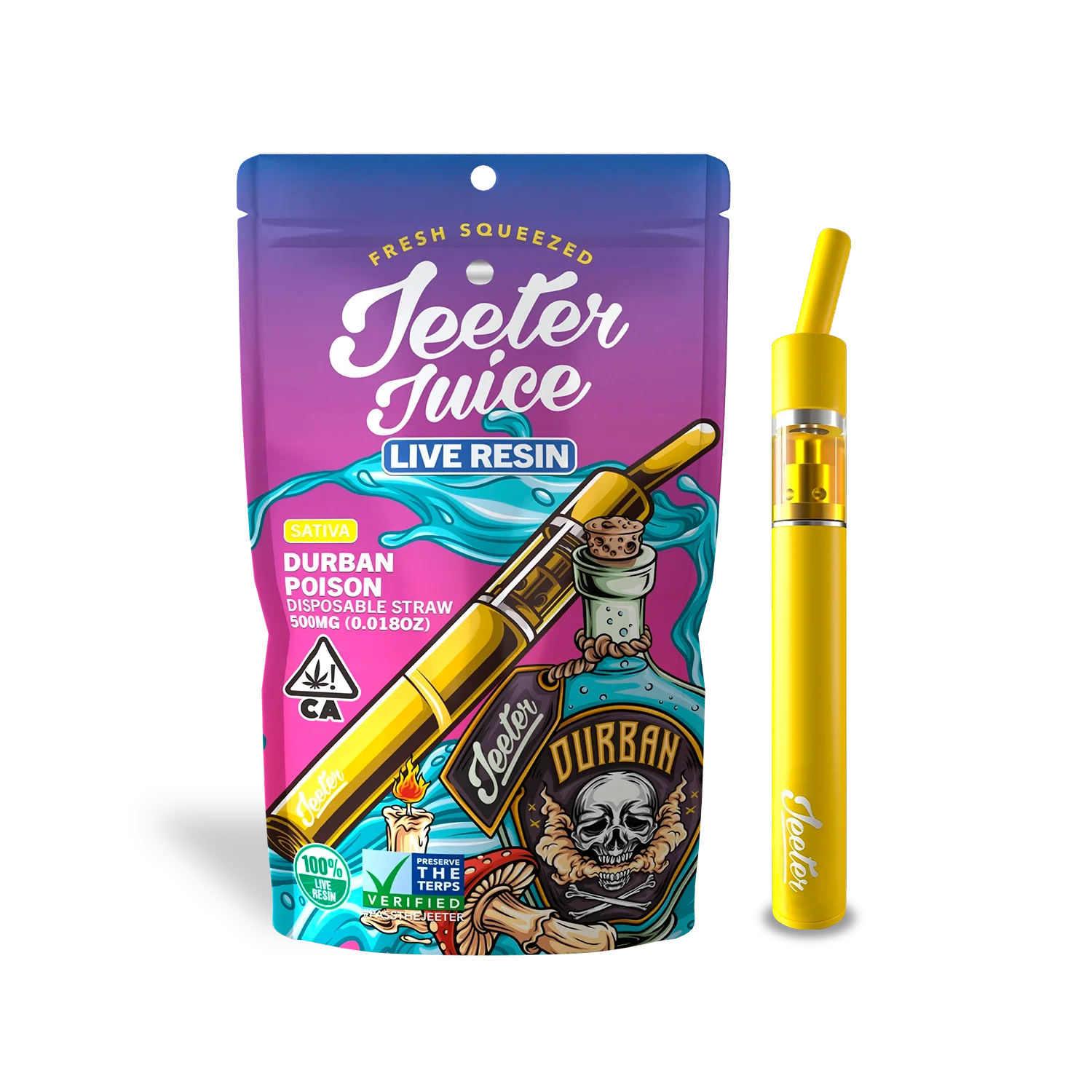 Caneta THC Jeeter Juice Durban Poison | Sativa | 93,9%