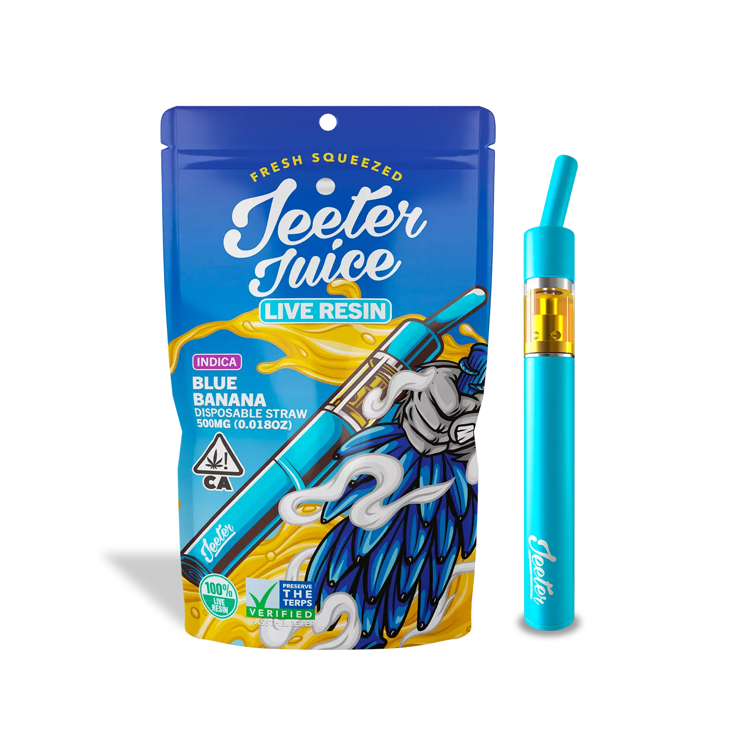 Caneta THC Jeeter Juice Blue Banana | Indica | 90,2%