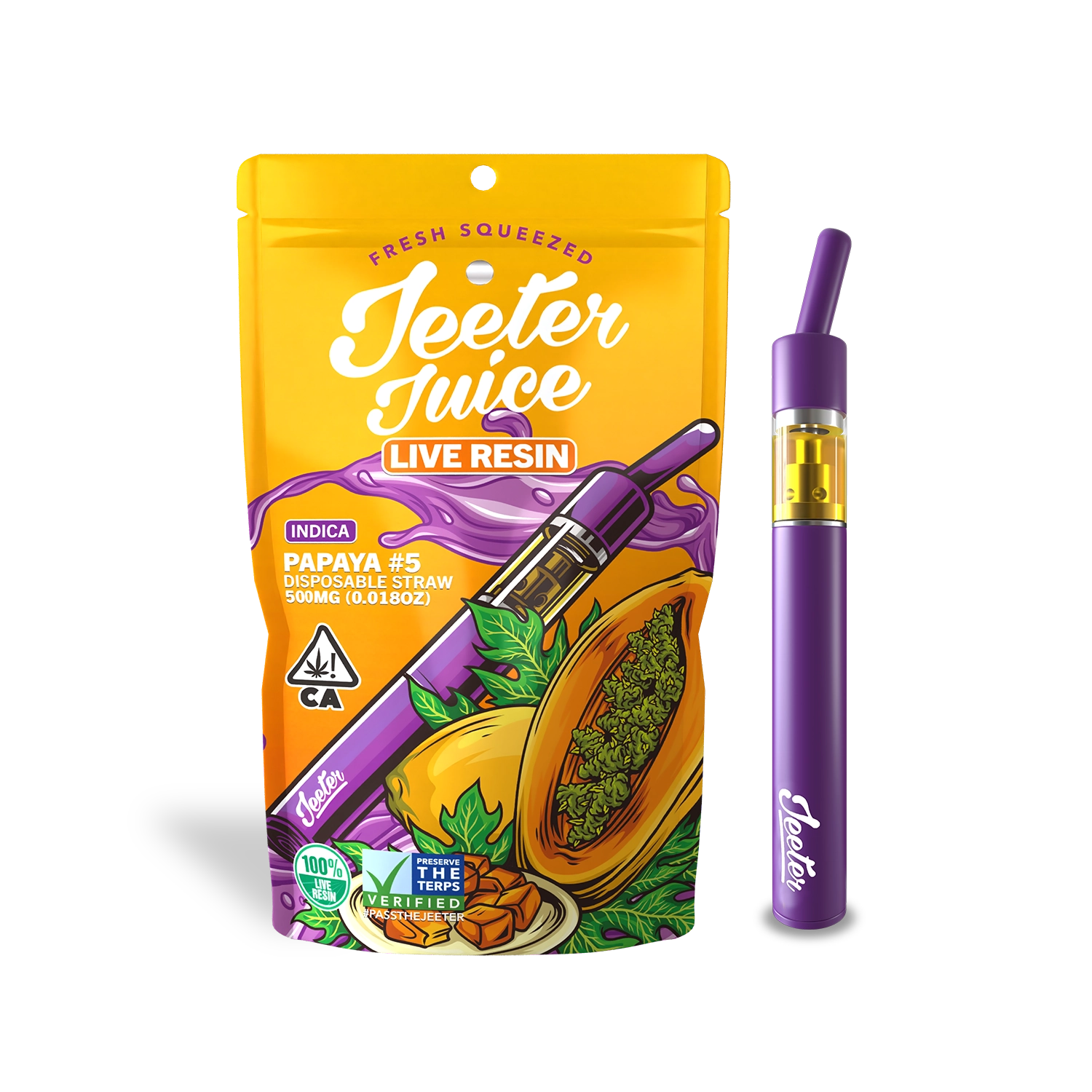 Caneta THC Jeeter Juice Papaya #5 | Indica | 92,5%